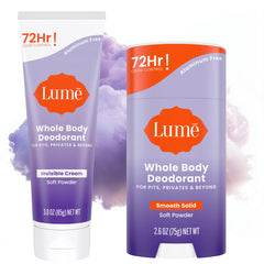 Lume desodorante corporal en crema invisible en tubo de 3oz, control de olor duradero.