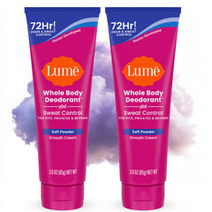 Lume desodorante para todo el cuerpo, crema suave en tubo para uso diario.