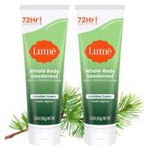 Lume desodorante corporal invisible en tubo, sensación suave y control discreto del olor.