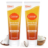Lume desodorante corporal invisible en crema, tubo 72 horas para uso diario