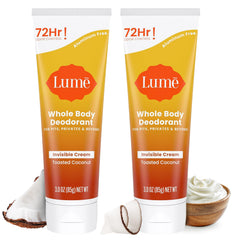 Lume desodorante corporal invisible en crema, tubo 72 horas para uso diario