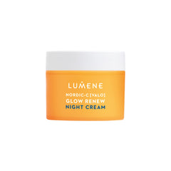 Lumene Nordic-C Valo Glow Renew Night Cream, envase iluminado para tu ritual nocturno de hidratación