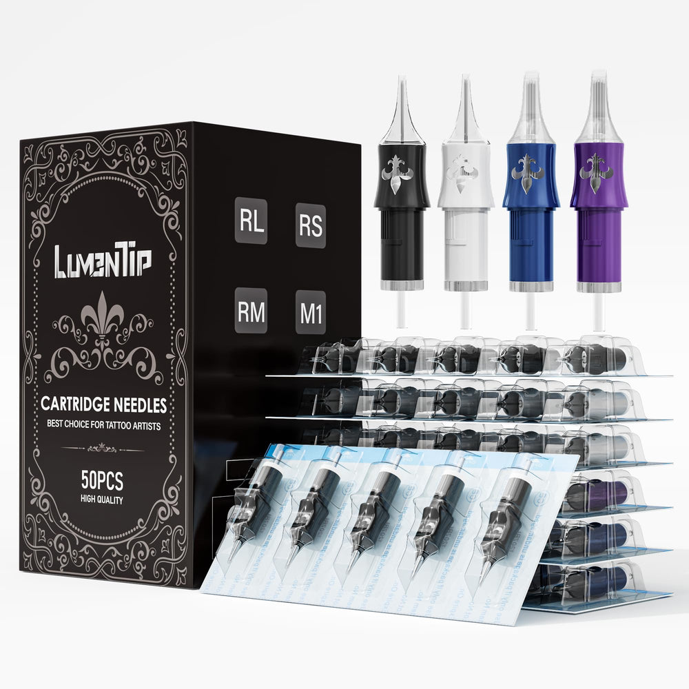 Agujas LumenTip 50Pcs en cartuchos para delineado y sombreado.