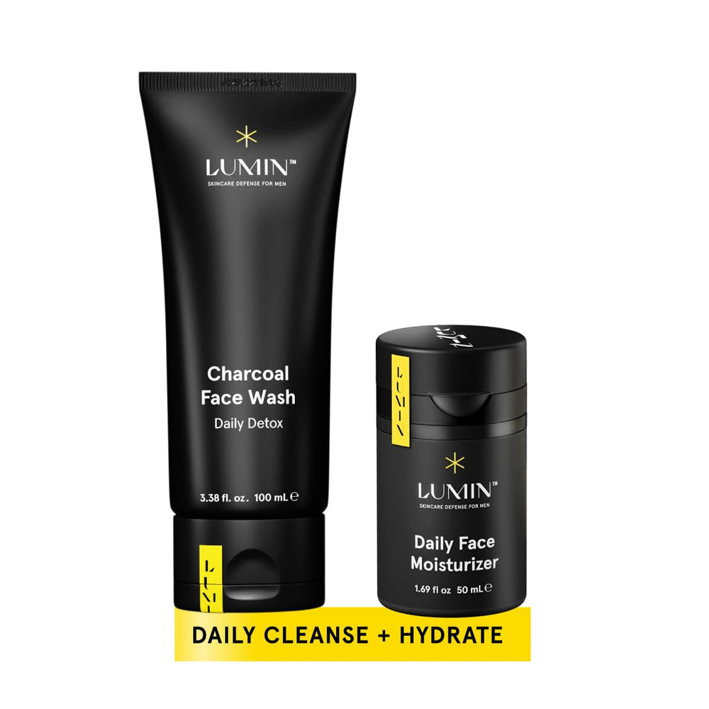Conjunto Lumin Dúo Dinámico para hombre, rutina simple y piel fresca.
