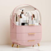 lurcns Organizador de maquillaje con tapa, orden y acceso rápido.