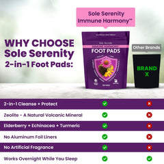 Parche para pies Sole Serenity y su empaque de Lure Essentials en primer plano.