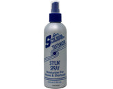 Luster S Curl Texturizer Spray, botella, definir rizos con brillo suave y acabado pulido.