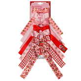LUV HER lazo estampado fresa y pastel, ideal para looks diarios.