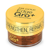 Lux Collection Edge Gro+ 24K Oro, aplicación suave para bordes definidos, sin residuos.