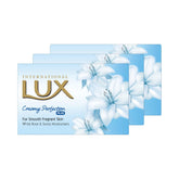 LUX Jabón Internacional Perfección Cremosa 75 g, pack de 3, piel suave.