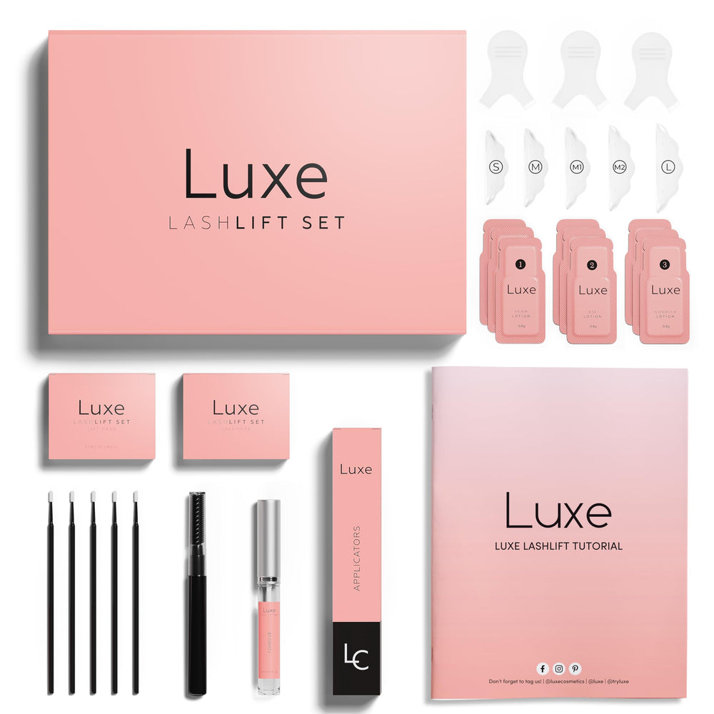 Luxe Cosmetics Lash Lift Kit: caja frontal, inicio rápido para rizar pestañas en casa