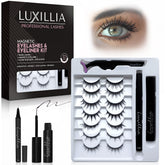 Luxillia pestañas magnéticas kit muestra un look natural y fácil de aplicar
