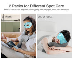 Luxtude pack doble máscara gel ojos para mayor versatilidad en casa
