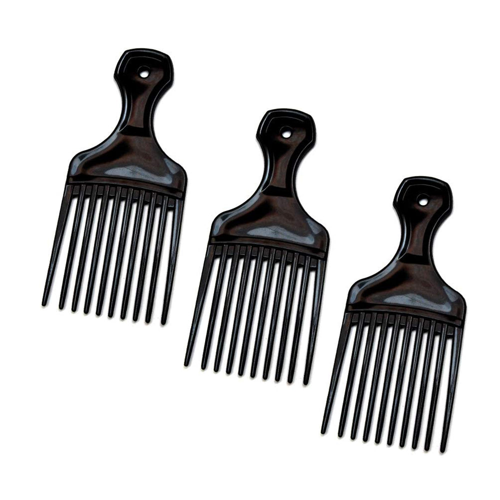 Luxxii tres-pack peines afro, útil para desenredar con suavidad.