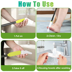 Cepillo LYIGEOL para pies en ducha, estructura de aluminio resistente.