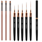 Pinceles delineadores Lykjdnz 7mm para trazos finos en uñas.