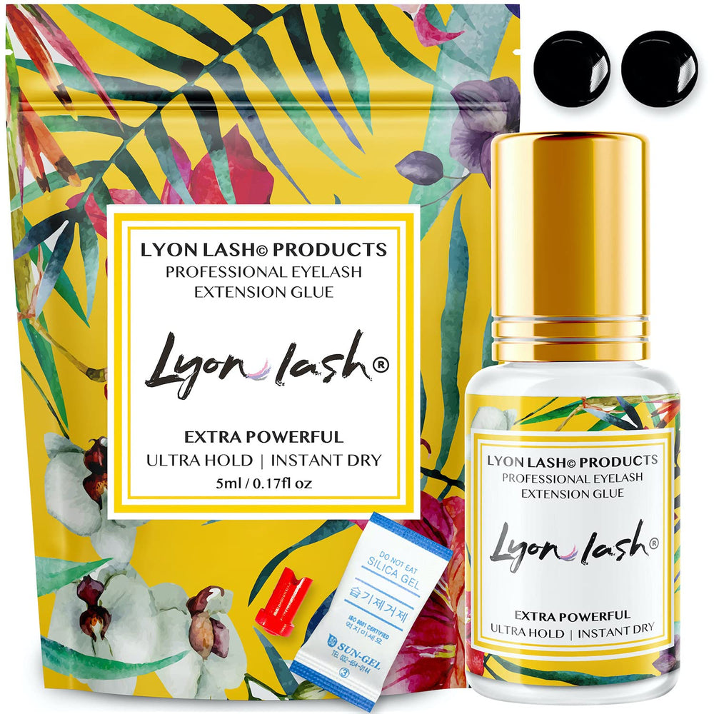 Lyon Lash 5ml: pegamento para extensiones, enfoque bote, unión estable.