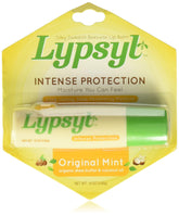 Lypsyl Protección Intensa Menta Original aplicado en labios para hidratación duradera