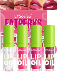 LYSdefeu Aceite Labial 4 Colores: hidratación profunda para labios suaves y brillantes.