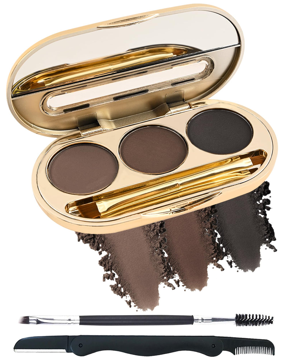 LYSdefeu Eyebrow Palette 3 Colors for natural brow shaping.