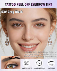 LYSdefeu brow tinting brush demonstrates easy, precise eyebrow application.