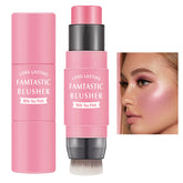 LZYLLS blush stick crema con brocha: aplicación rápida y acabado natural.