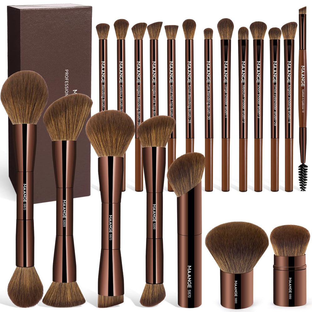 MAANGE set de 20 pinceles con estuche regalo para acabado uniforme