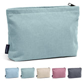 MAANGE bolsa-maquillaje de pana verde, portátil para bolso diario y viajes