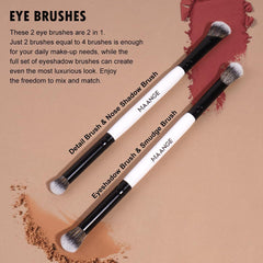 MAANGE brocha para sombras y cejas, doble extremo