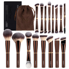 Maange brochas de maquillaje, conjunto completo, para un acabado suave y uniforme.