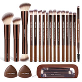 MAANGE set de 19 brochas con estuche para viaje, acabado suave