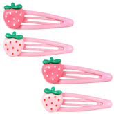 Pinzas de fresa rosa de Mabor, 4 piezas, ideales para peinados diarios.