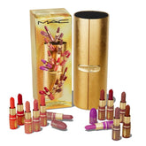 MAC Chicas Doradas cofre Lustreglass: regalo colección tamaño viaje.