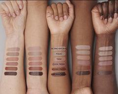 MAC Ximal Silky Matte Lipstick 624 Acting Natural close-up shows creamy texture for precise application.