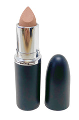 MAC Ximal Silky Matte Lipstick 624 Acting Natural swatch on skin reveals pigment-rich color for proportions.