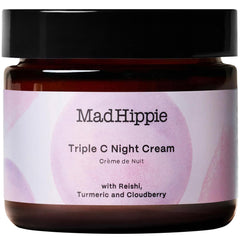 Mad Hippie Crema de Noche Triple C en botella, hidratación suave para la piel.