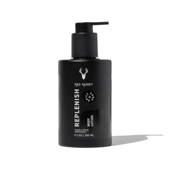 Mad Rabbit Replenish loción corporal sin fragancia para piel suave.