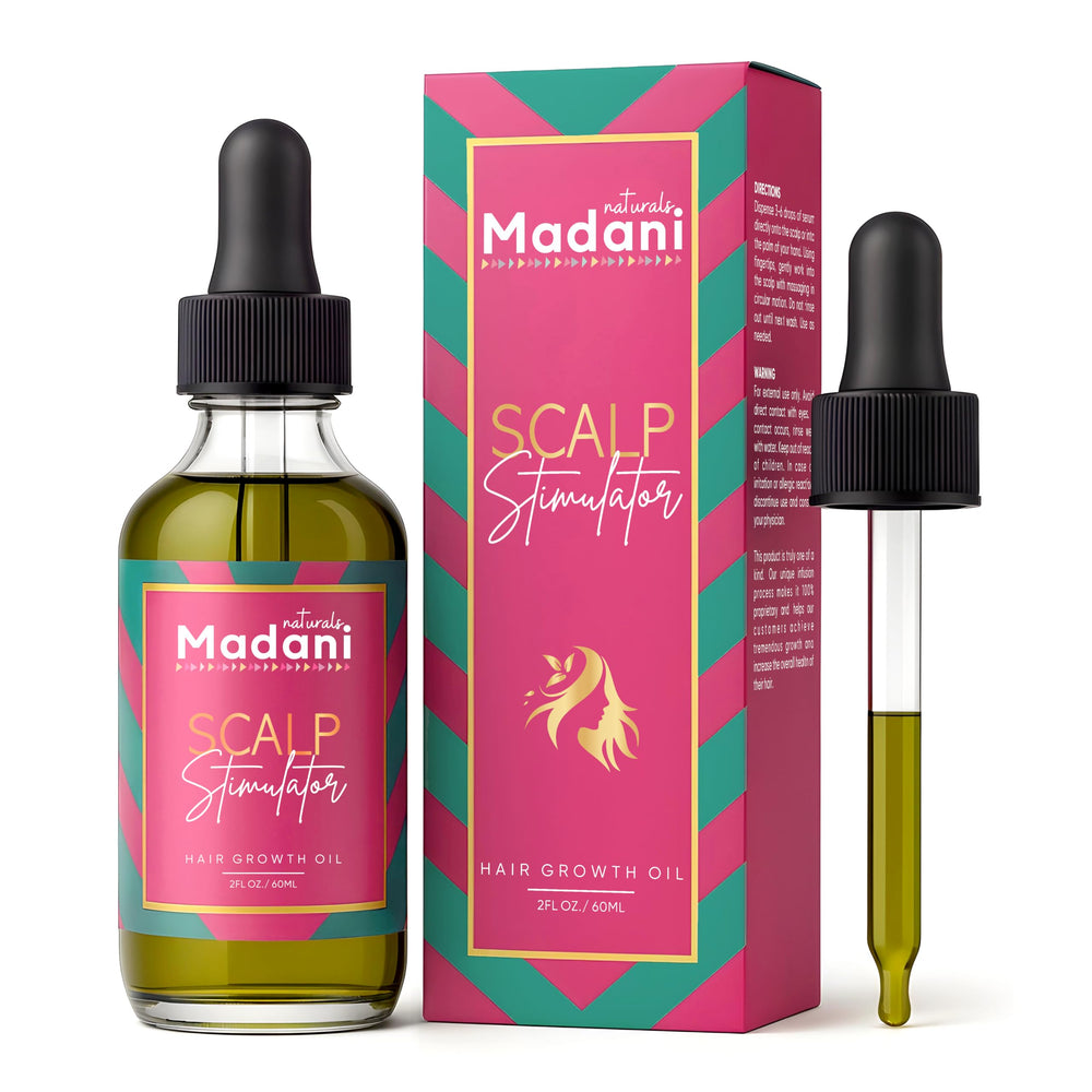 Madani Naturals Aceite Estimulante Cabello Frasco: estimula crecimiento y nutrición capilar