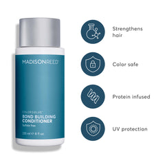 Madison Reed Colorsolve etiqueta cerca para conocer ingredientes clave de protección.