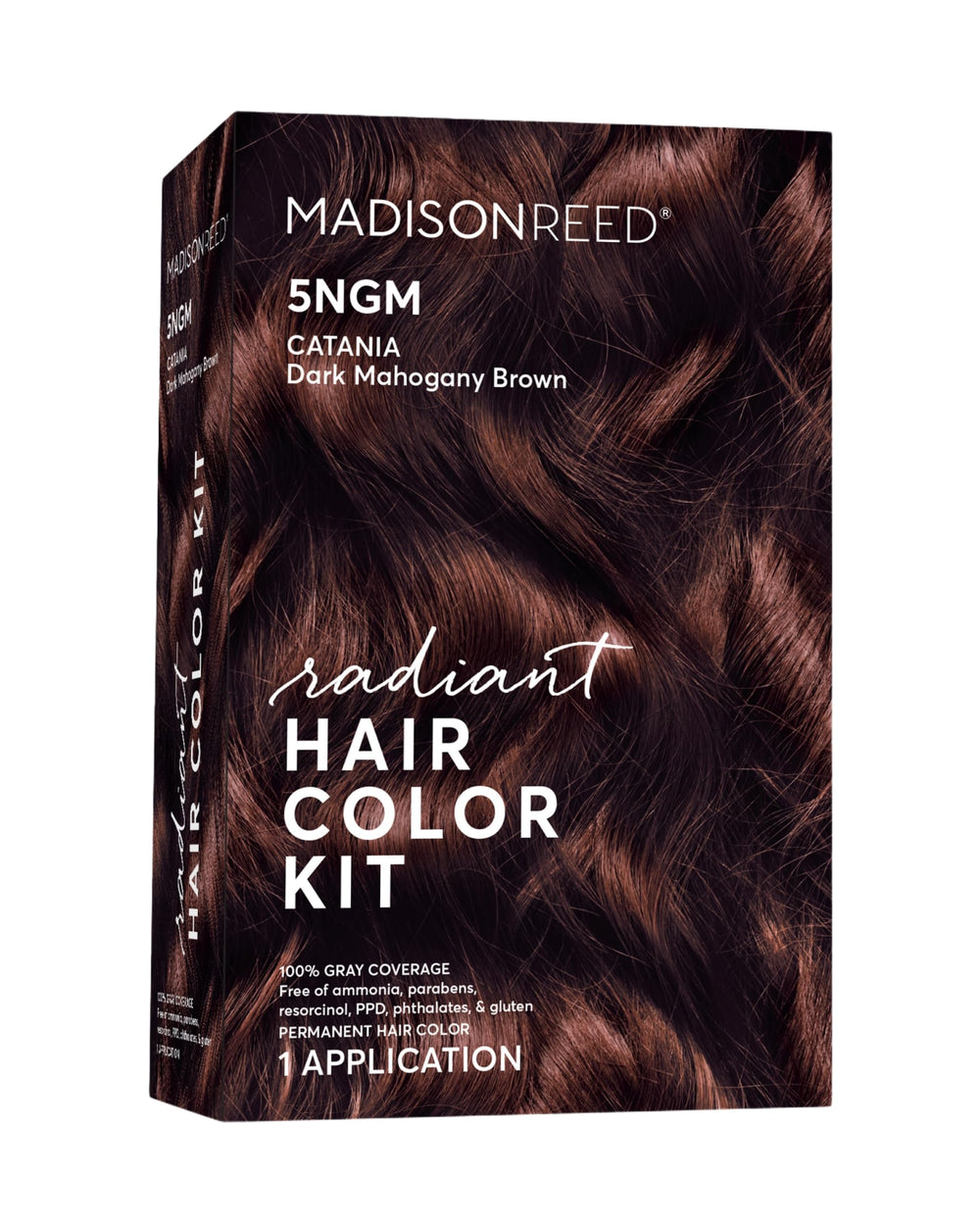 Kit Madison Reed couleur cannelle foncée brun mahogany doré pour reflets naturels.