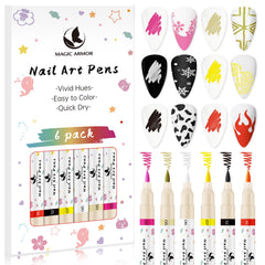 MAGIC ARMOR conjunto de rotuladores para uñas con colores vibrantes y punta precisa
