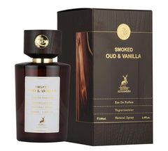 Maison Alhambra botella, detalle de oud y vainilla para ocasiones formales.
