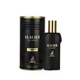 Maison Alhambra Glacier Le Noir, botella frontal, perfume masculino de notas intensas y duraderas.