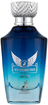 Maison Alhambra Victorioso Myth frasco: aroma masculino con notas marinas y duración potencial