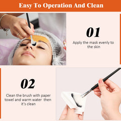 Maitys brocha abanico facial con mango de madera resistente