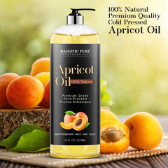 Majestic Pure Aceite de albaricoque, diluir aceites esenciales para uso en piel.