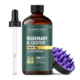 Majestic Pure Aceite de Romero en botella de 4 onzas para fortalecer el cabello.