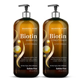 Majestic Pure Biotina Champú y Acondicionador, vista frontal, promueve volumen.