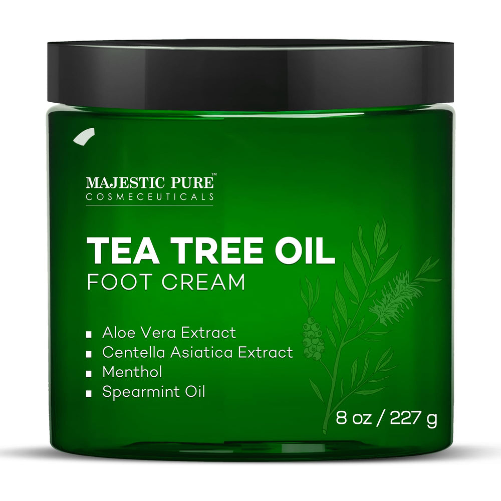 Majestic Pure Crema para Pies con Aceite de Árbol de Té: aplicación suave para pies.