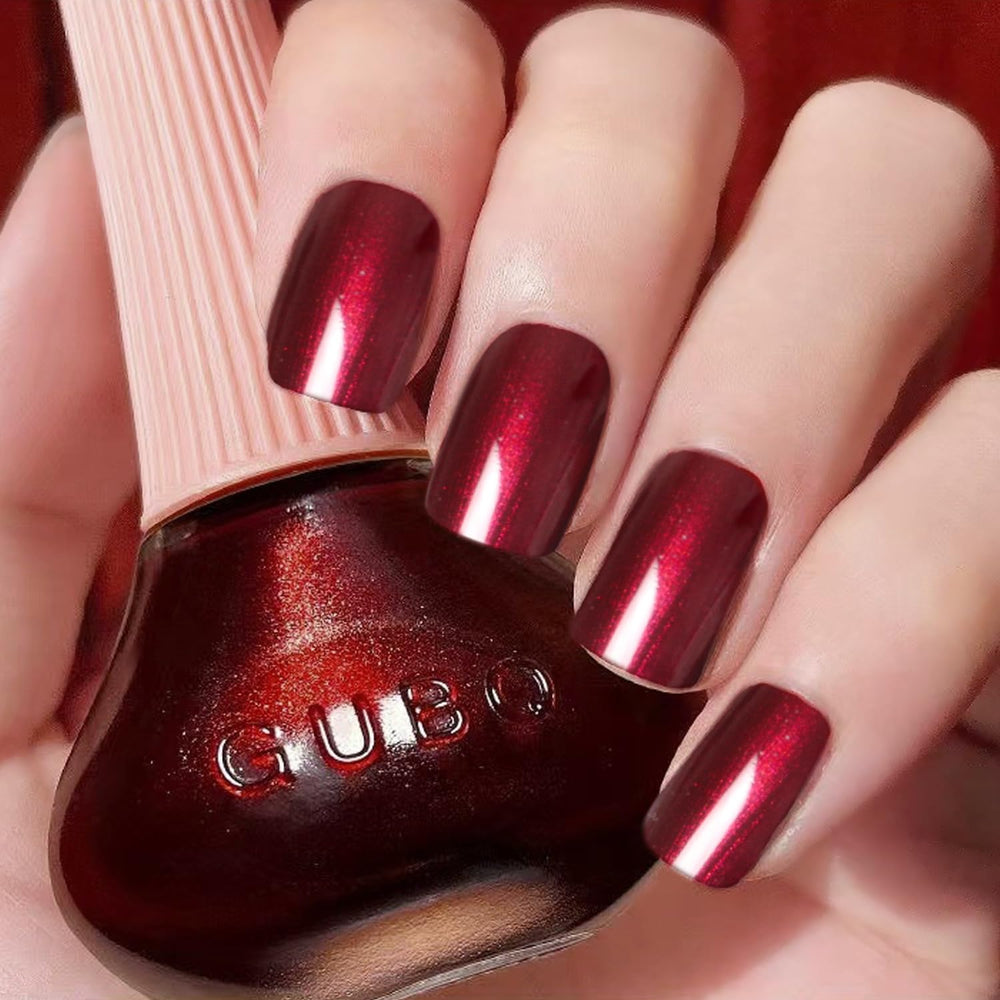 Major Dijit laca uñas: bote vino rojo perlado para color intenso y duradero.